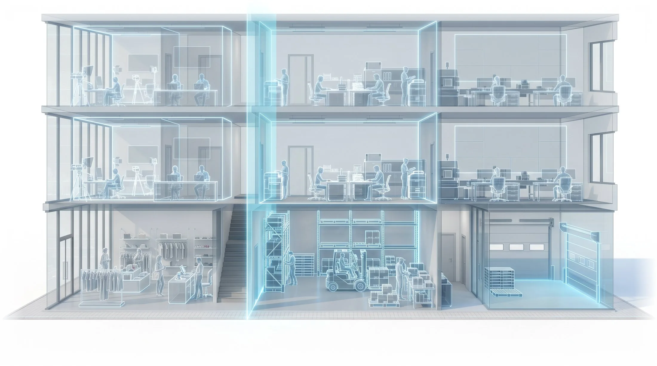 Una empresa vista como una radiografía, con sus áreas iluminadas