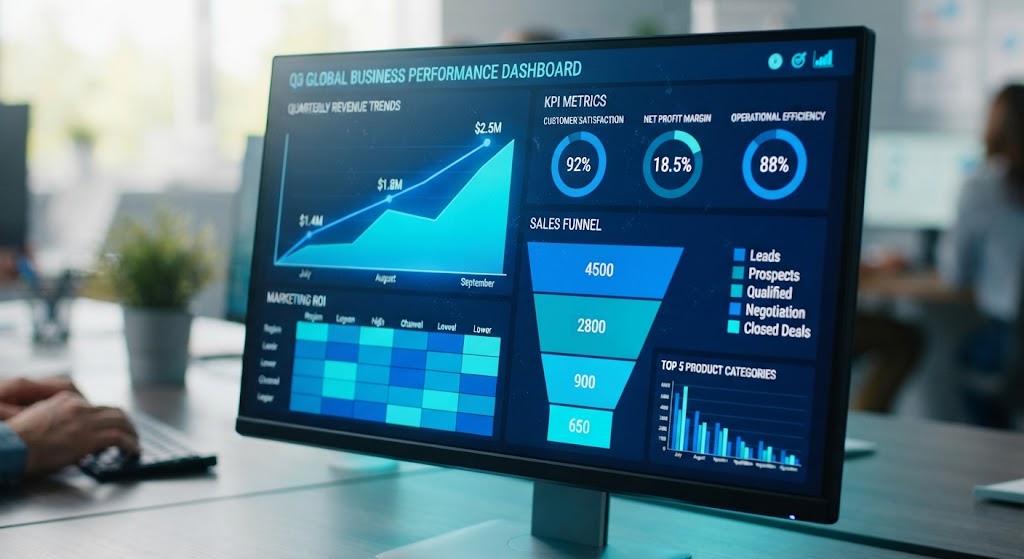 Dashboard de indicadores de negocio